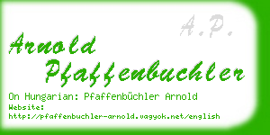 arnold pfaffenbuchler business card